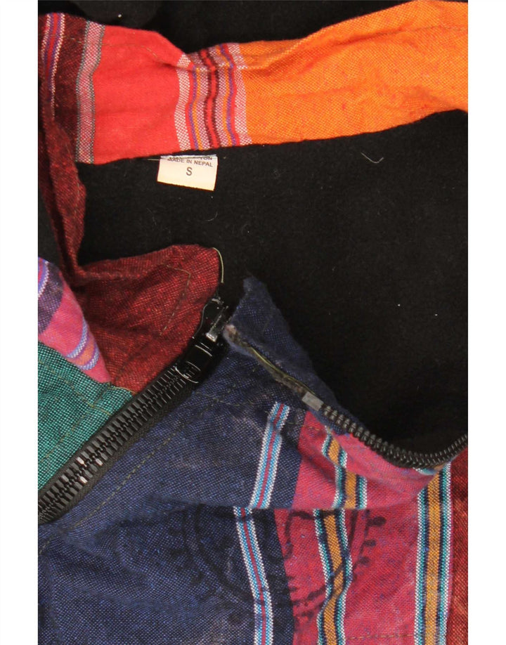 Vintage Ανδρικό μπουφάν Anorak με κουκούλα UK 36 Small πολύχρωμο Patchwork Aztec