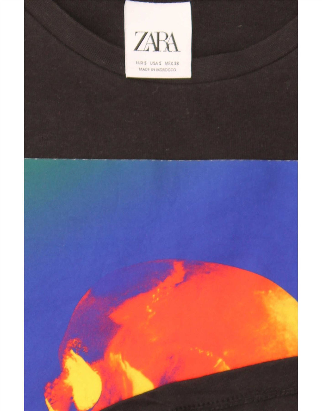 Ανδρικό γραφικό T-Shirt Zara Top Small Black