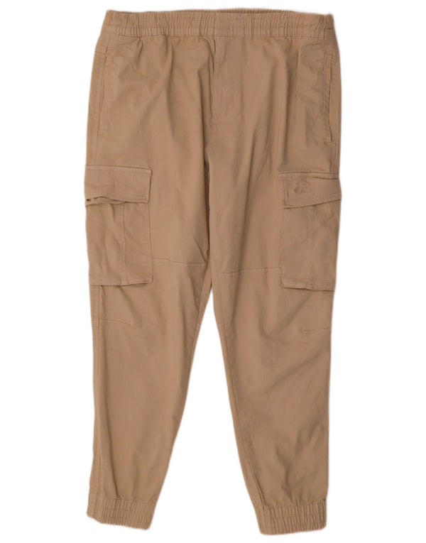 Zara Ανδρικό παντελόνι Joggers Cargo EU 44 Large W34 L29 Μπεζ βαμβακερό