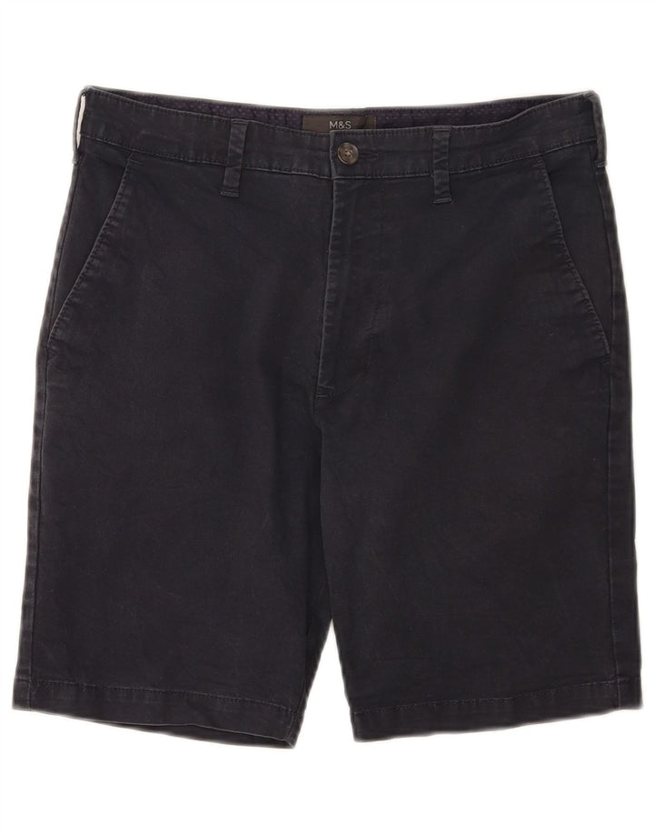 Ανδρικό σορτς Chino Marks & Spencer W30 Βαμβακερό μεσαίο Navy Blue