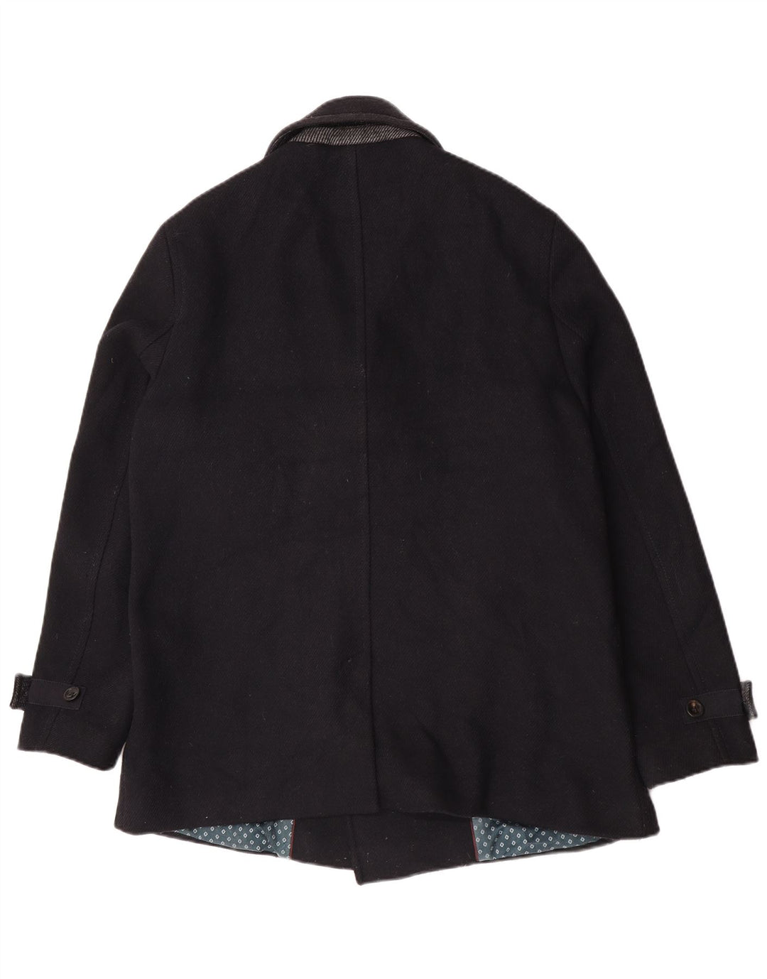 Ted Baker Ανδρικό παλτό μπιζελιού 6 2XL Μαύρο μαλλί