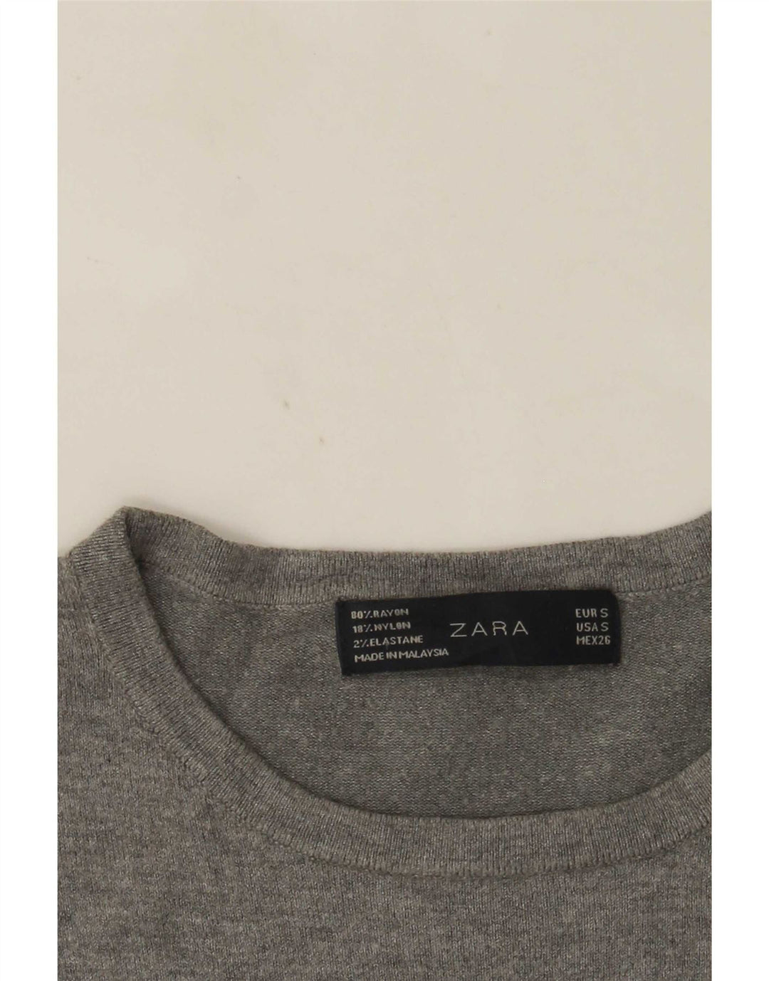 Zara Γυναικείο Γιλέκο Tank Top UK 8 Small Grey Rayon