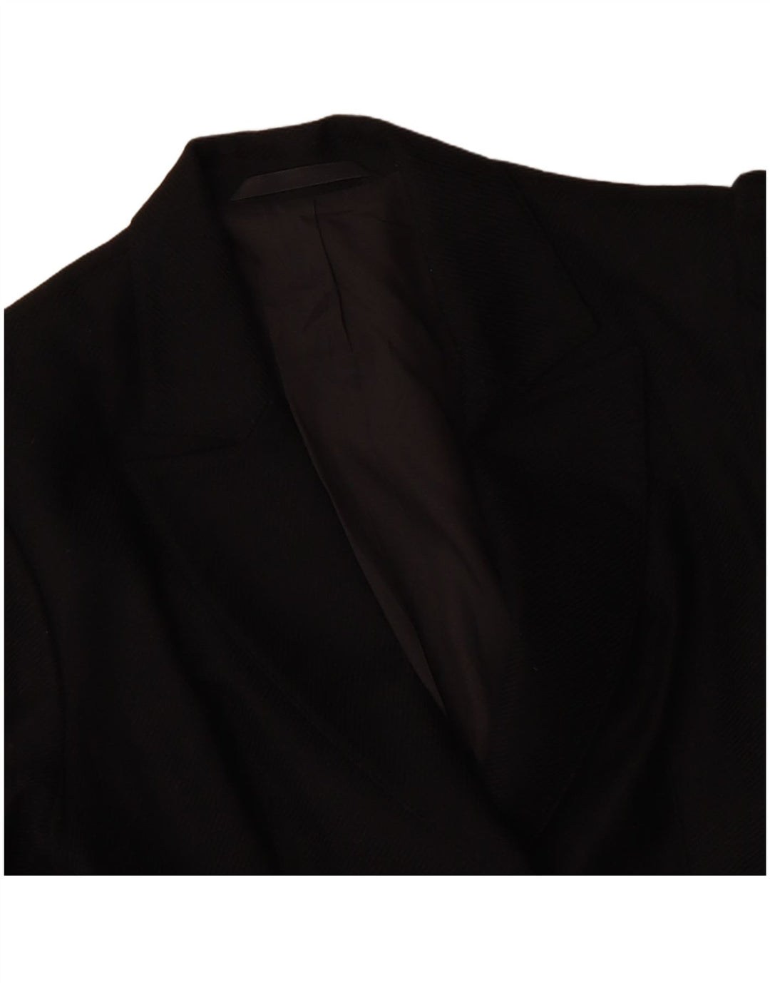 VINTAGE Γυναικείο Μπλέιζερ Διπλό Μπουφάν UK 14 Μεσαίο Μαύρο