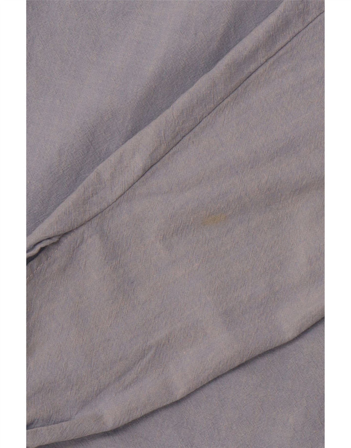 VINTAGE Γυναικείο πουκάμισο UK 18 XL Μπλε φλοράλ βαμβακερό ρετρό