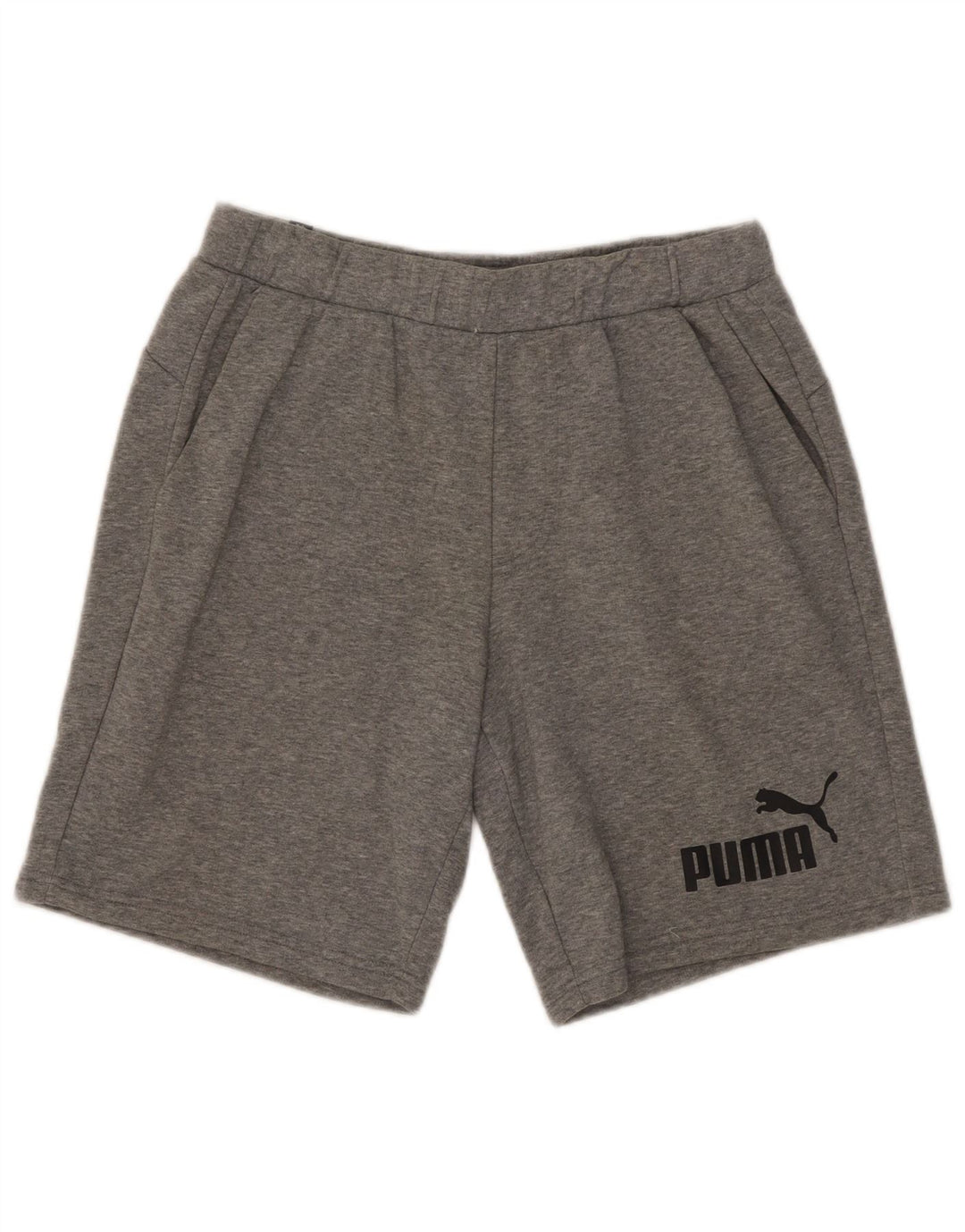 Ανδρικό γραφικό αθλητικό σορτς Puma, βαμβακερό μεσαίο γκρι