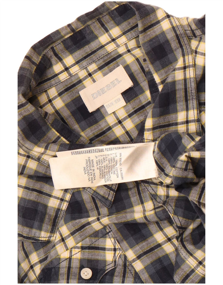 Πουκάμισο Diesel Boys 15-16 Years 2XL Navy Blue Check Cotton
