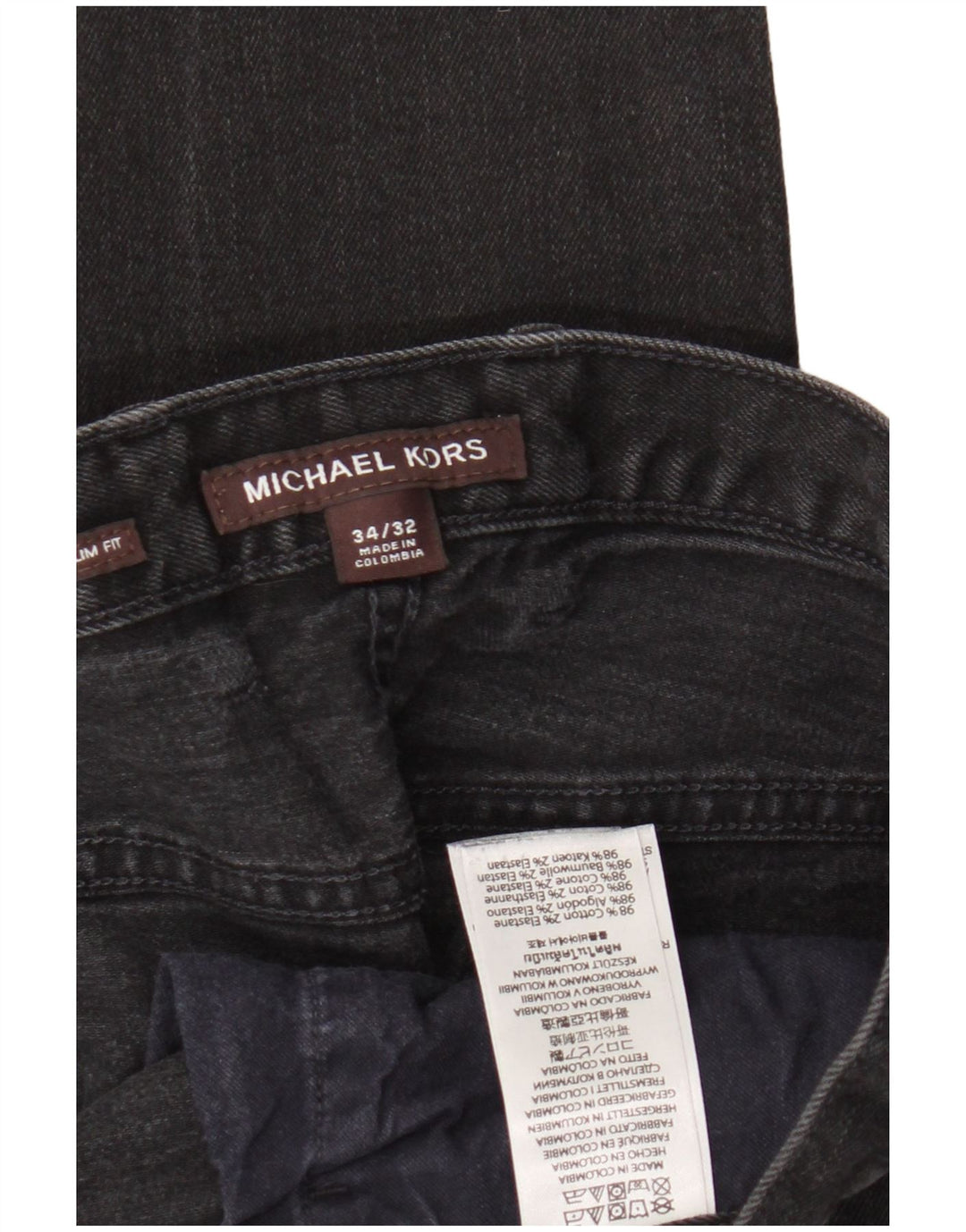 Michael Kors Ανδρικό Slim Jeans W34 L32 Μαύρο βαμβακερό