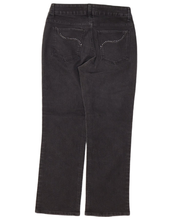 LEE Womens Riders Straight Jeans US 10 Large W32 L29 Μαύρο βαμβακερό