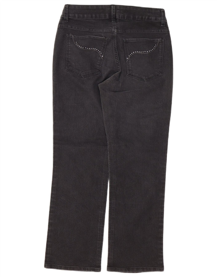 LEE Womens Riders Straight Jeans US 10 Large W32 L29 Μαύρο βαμβακερό