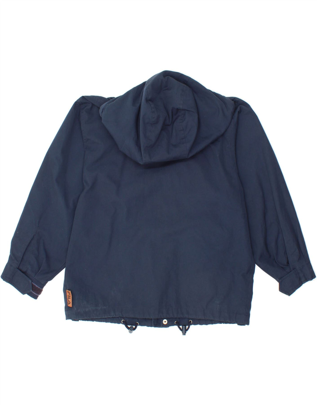 FILA Boys Oversized Hooded Windbreaker Jacket 9-10 Years Navy Blue Vintage Fila and Second-Hand Fila from Messina Hembry 