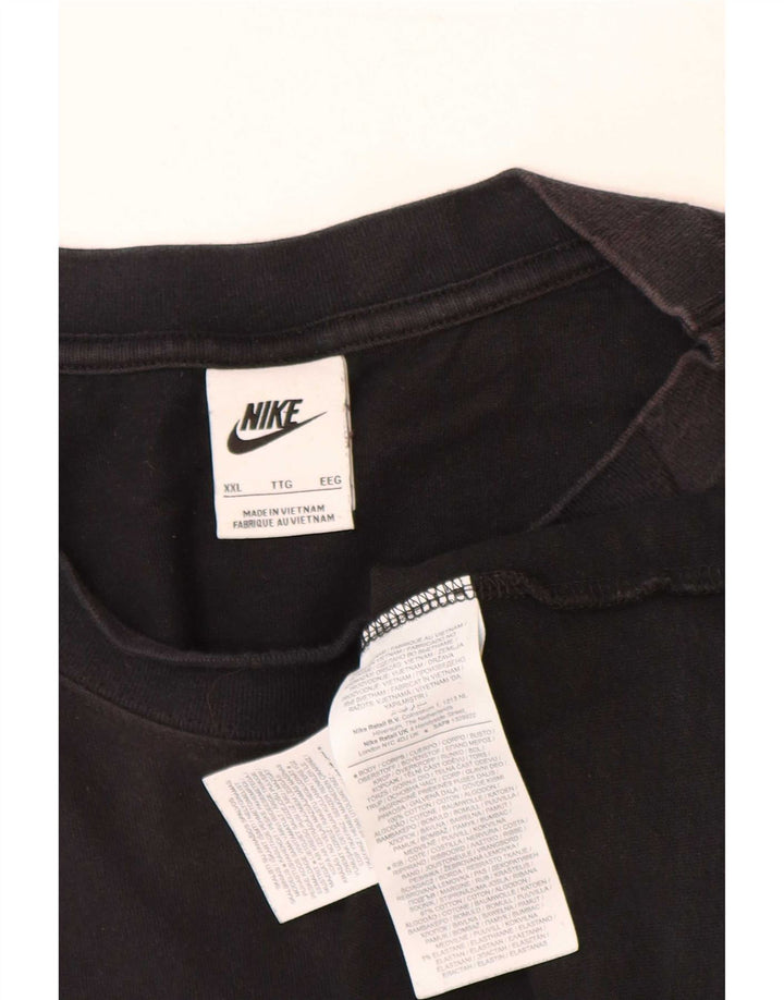 Ανδρικό T-Shirt Nike Top 2XL Μαύρο βαμβακερό