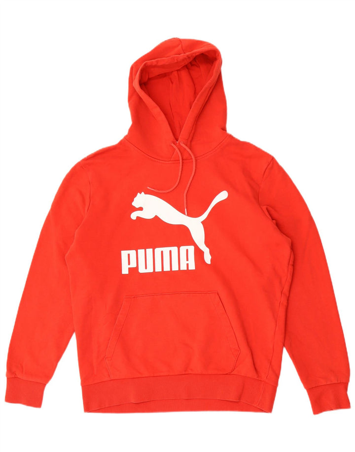 Ανδρικό γραφικό κουκούλα Puma, μεσαίο κόκκινο βαμβακερό