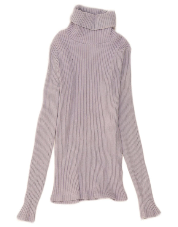 Zara Girls Roll Neck Jumper πουλόβερ 11-12 ετών Μωβ βαμβακερό
