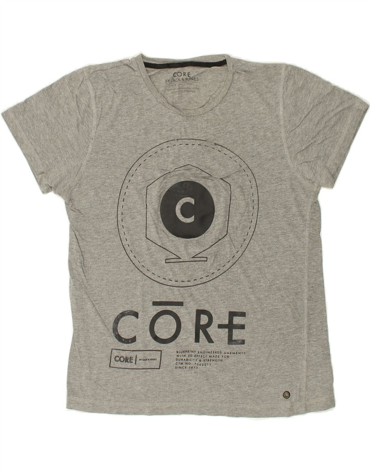 JACK & JONES Mens Graphic T-Shirt Top Large Grey Cotton | Vintage Jack & Jones | Thrift | Second-Hand Jack & Jones | Used Clothing | Messina Hembry 
