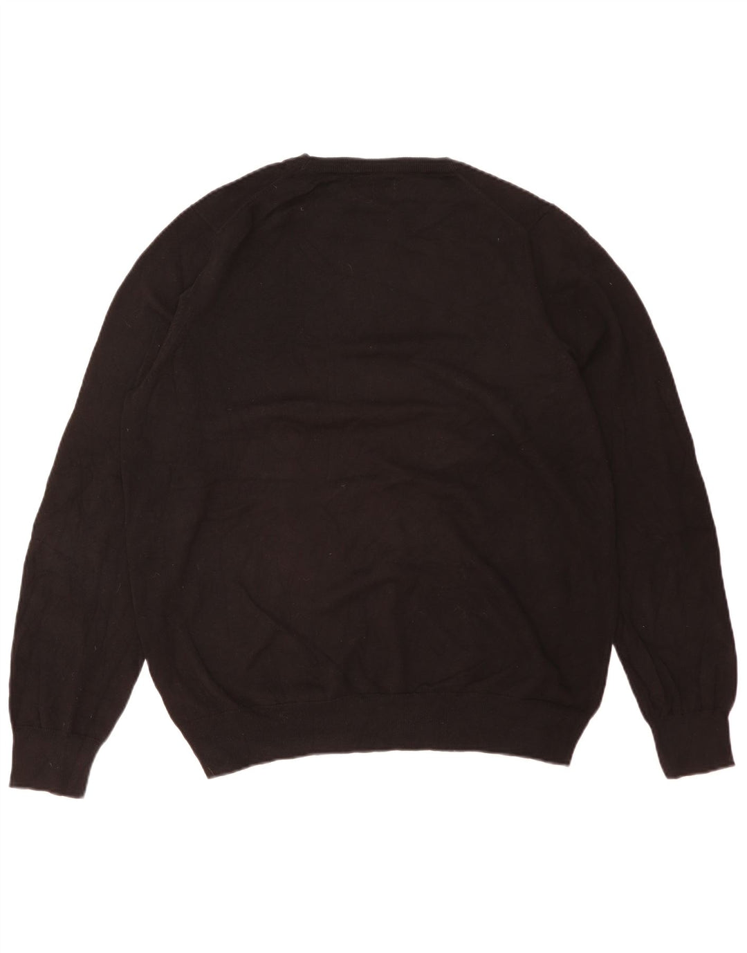 Ανδρικό πουλόβερ Marks & Spencer Crew Neck Jumper XL Μαύρο βαμβακερό