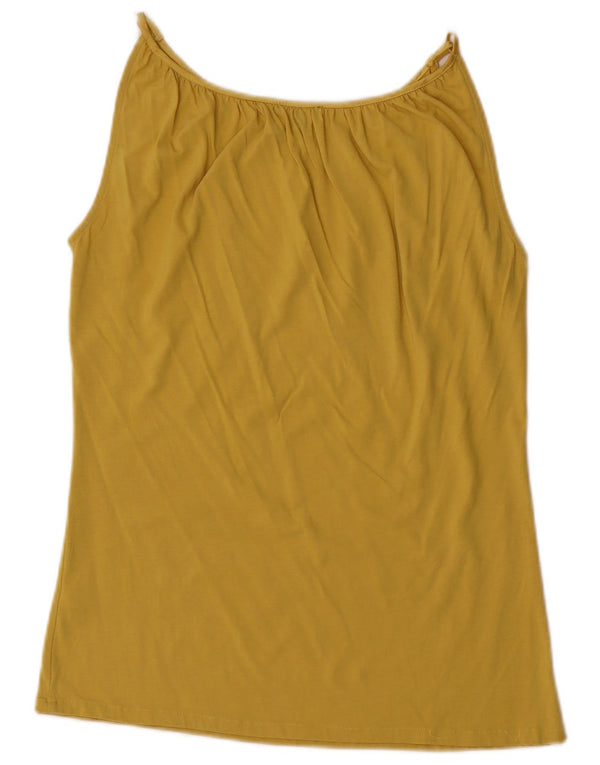 Massimo Dutti Γυναικείο Cami Top UK 14 Medium Yellow Lyocell