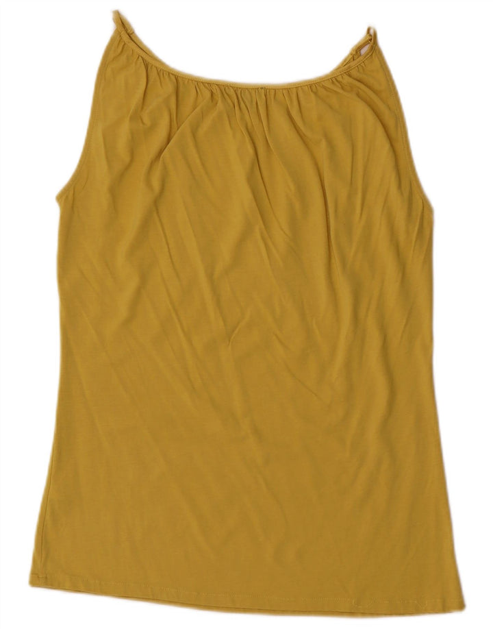 Massimo Dutti Γυναικείο Cami Top UK 14 Medium Yellow Lyocell