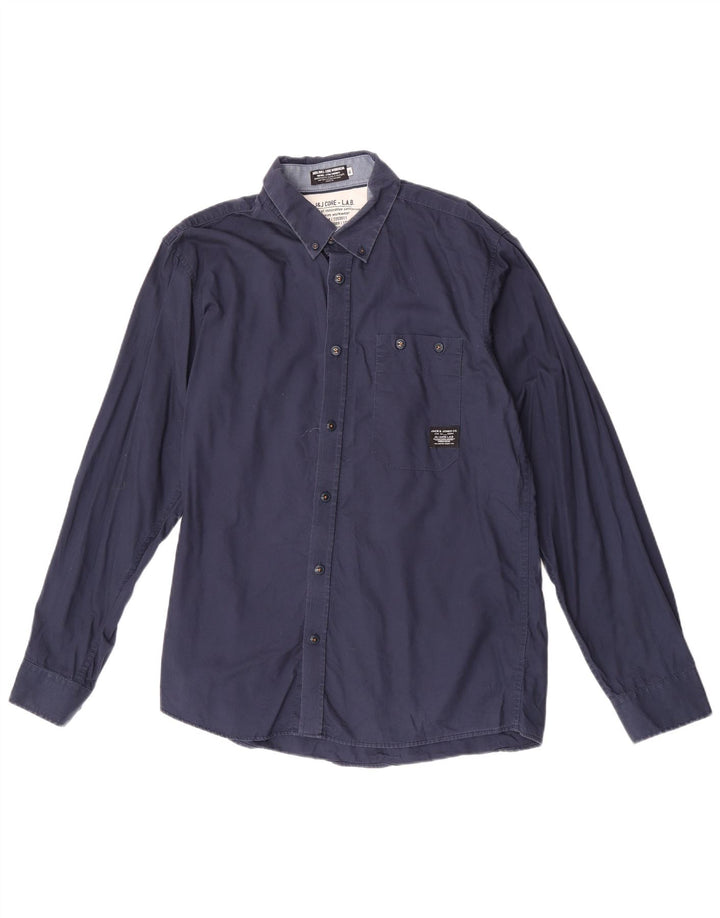 Jack & Jones Ανδρικό πουκάμισο XL Navy Blue Cotton