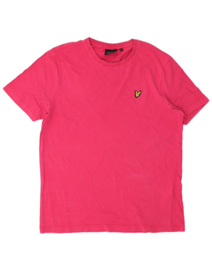 Ανδρικό T-Shirt Lyle & Scott Top μεγάλο ροζ βαμβακερό