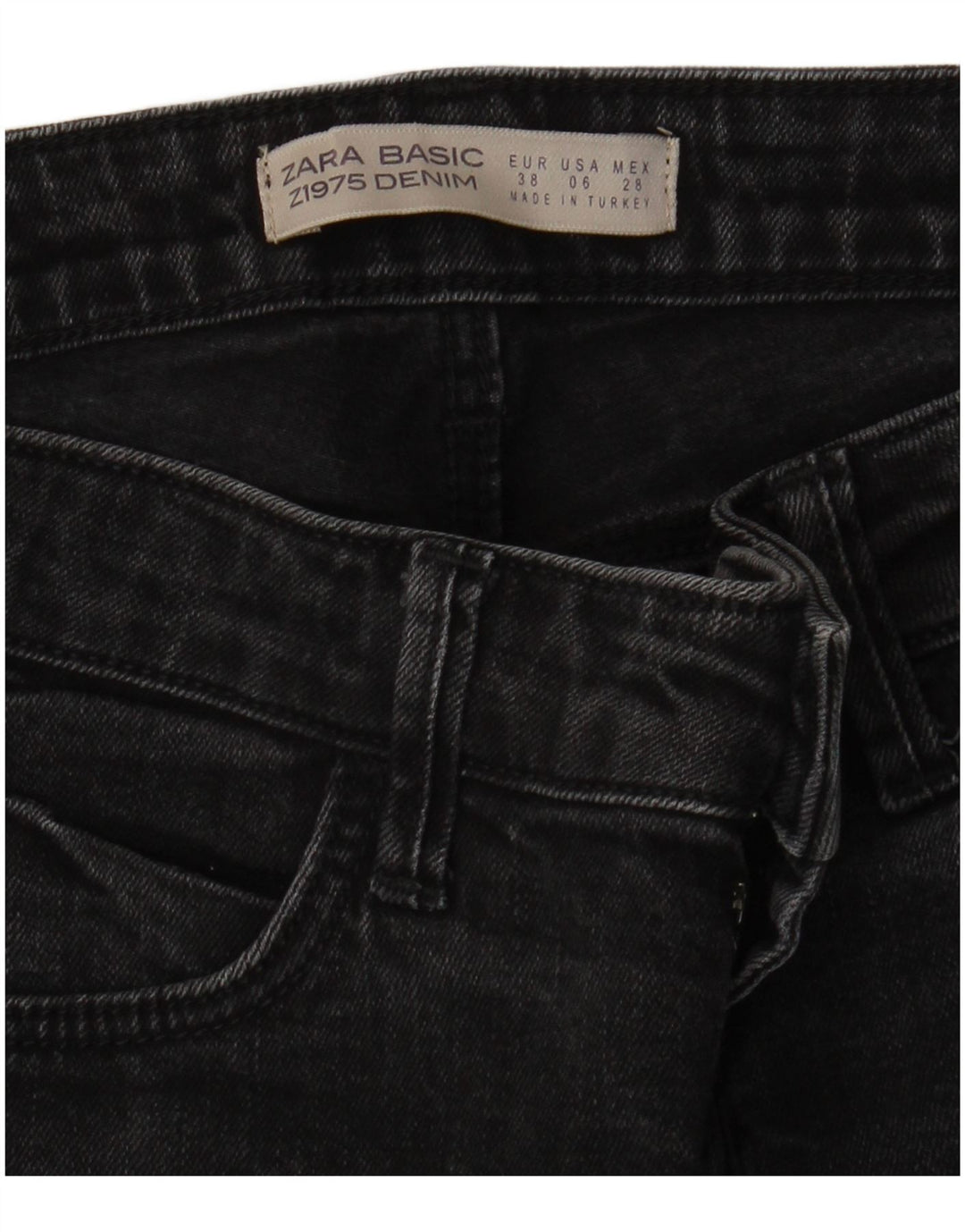 Zara Γυναικείο Slim Jeans EU 38 Small W28 L27 Grey