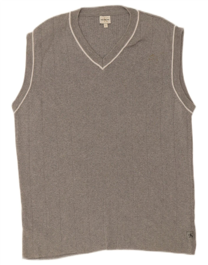 Calvin Klein Jeans Ανδρικό γιλέκο Tank Top Μεσαίο γκρι βαμβακερό