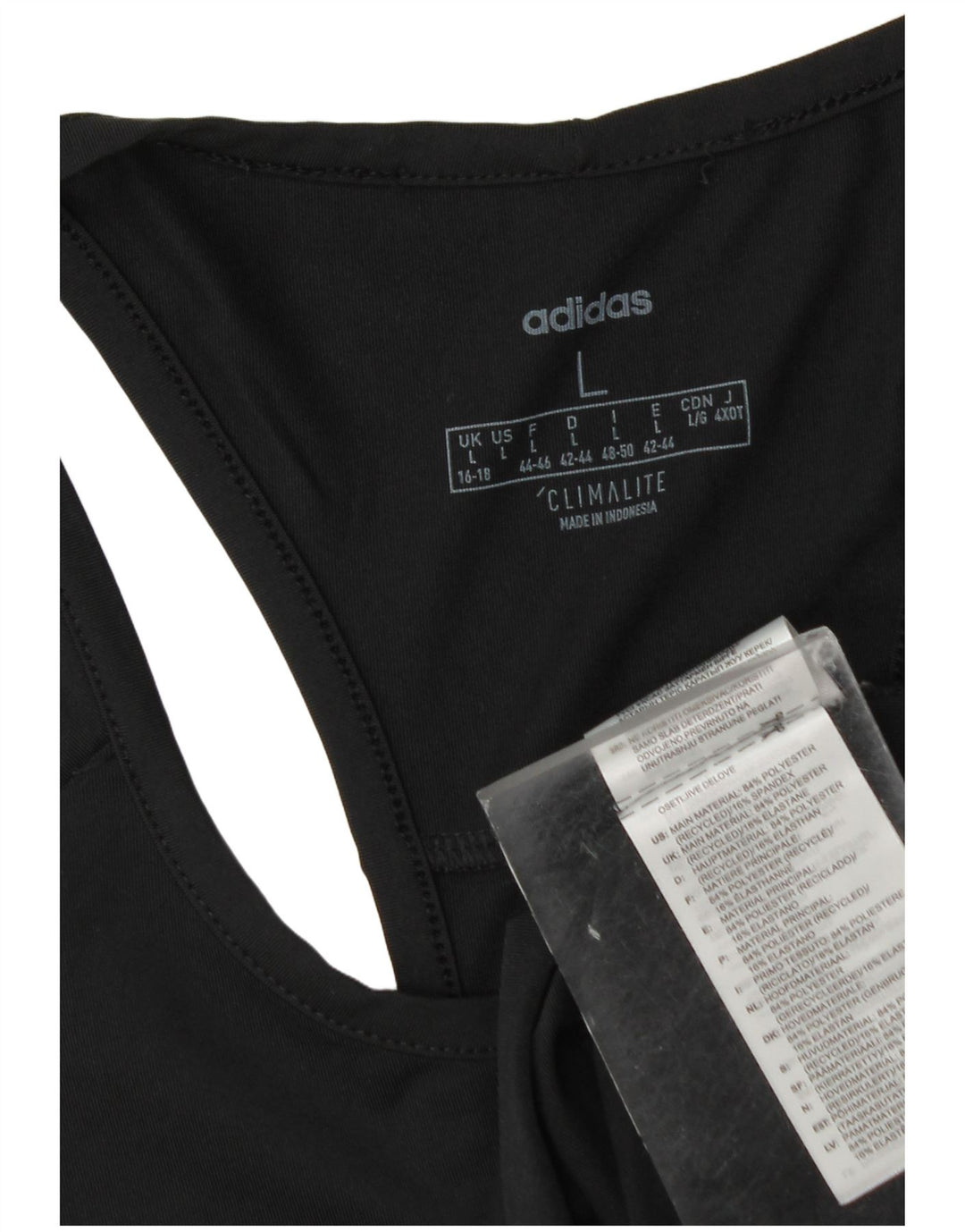 Adidas Γυναικείο γιλέκο Climalite Top UK 16/18 Large Black Polyester