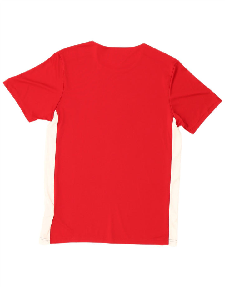 Adidas Ανδρικό T-Shirt Aeroready Top Medium Red Colorblock Πολυεστέρας