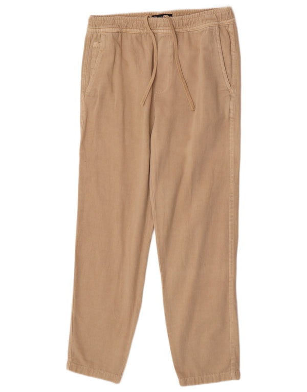 Zara Ανδρικό ίσιο παντελόνι Cargo Medium W31 L30 Beige Βαμβακερό