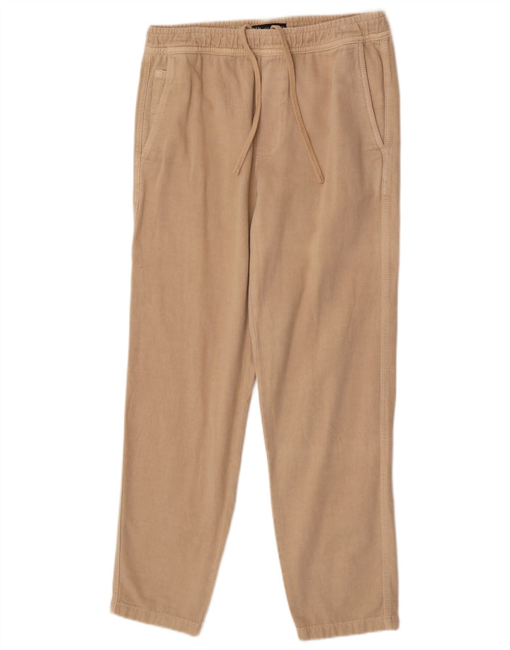 Zara Ανδρικό ίσιο παντελόνι Cargo Medium W31 L30 Beige Βαμβακερό
