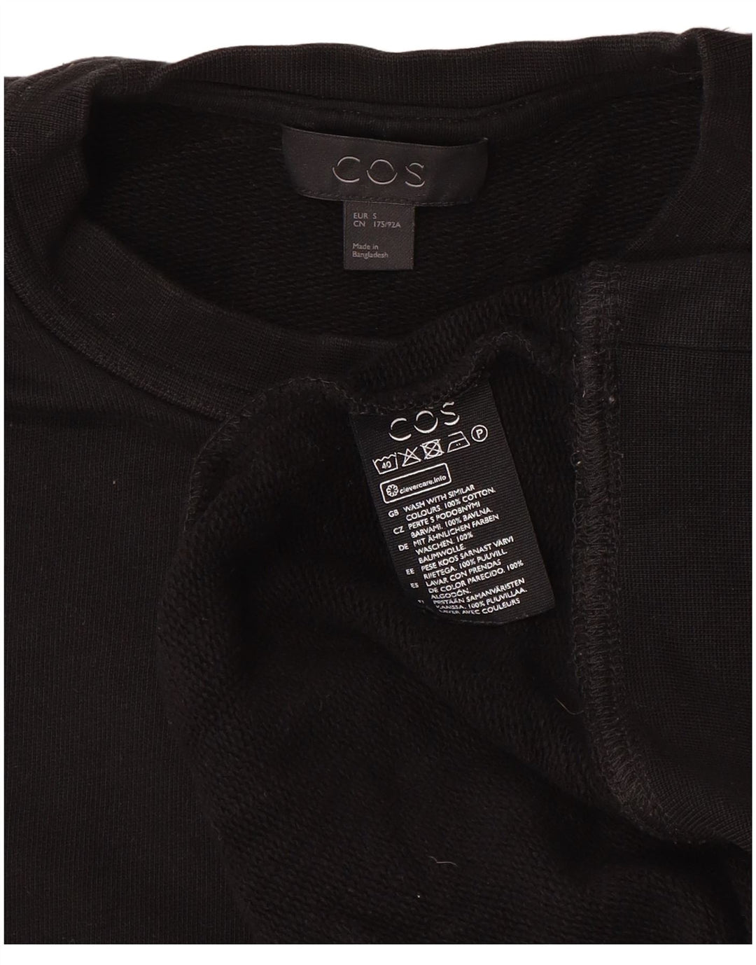 Ανδρικό φούτερ Cos Jumper Μικρό μαύρο βαμβακερό
