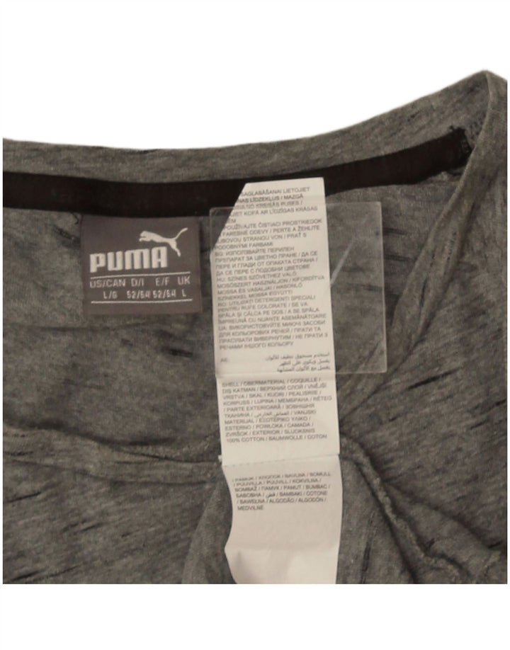 Ανδρικό T-Shirt Puma Top Βαμβακερό μεγάλο γκρι