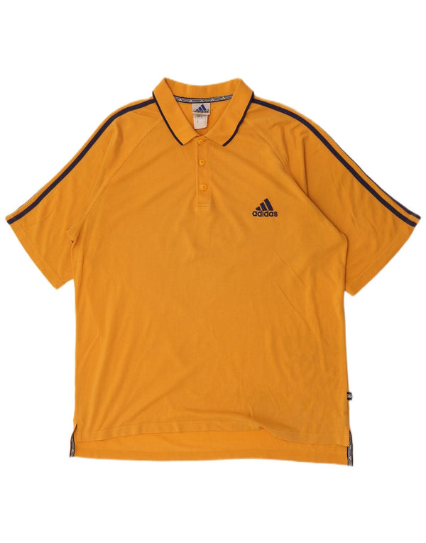Ανδρικό μπλουζάκι Adidas Polo UK 48/50 XL κίτρινο βαμβακερό