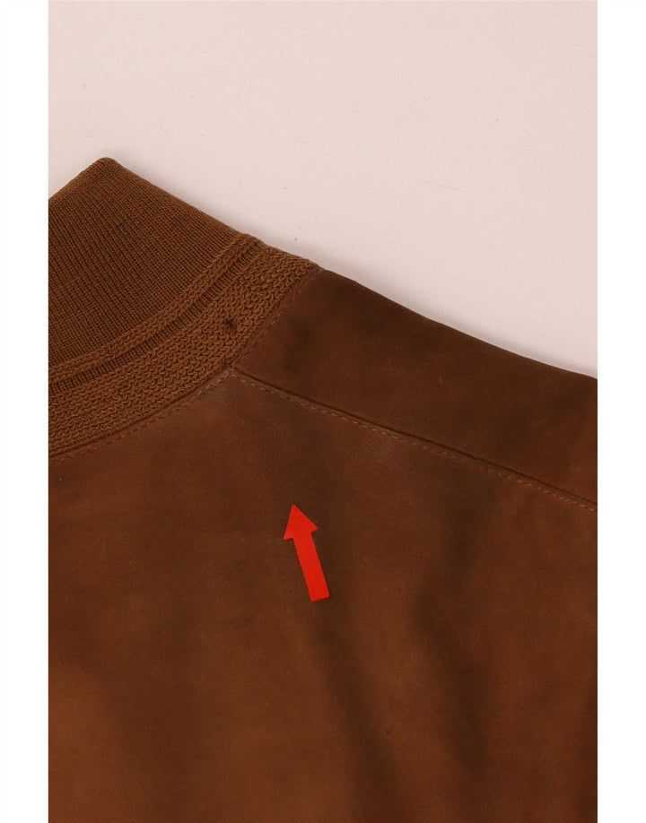 Vintage Γυναικείο Oversized Suede Bomber Jacket IT 44 Medium Beige