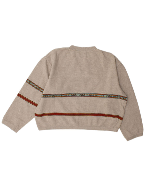 Stefanel Γυναικεία γραφική φούτερ Jumper UK 14 Medium Grey ριγέ