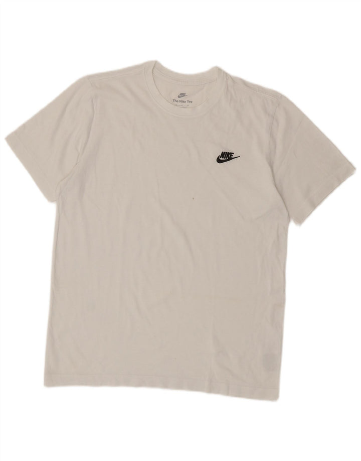 Ανδρικό T-Shirt NIKE Μπλουζάκι μεσαίο λευκό βαμβακερό