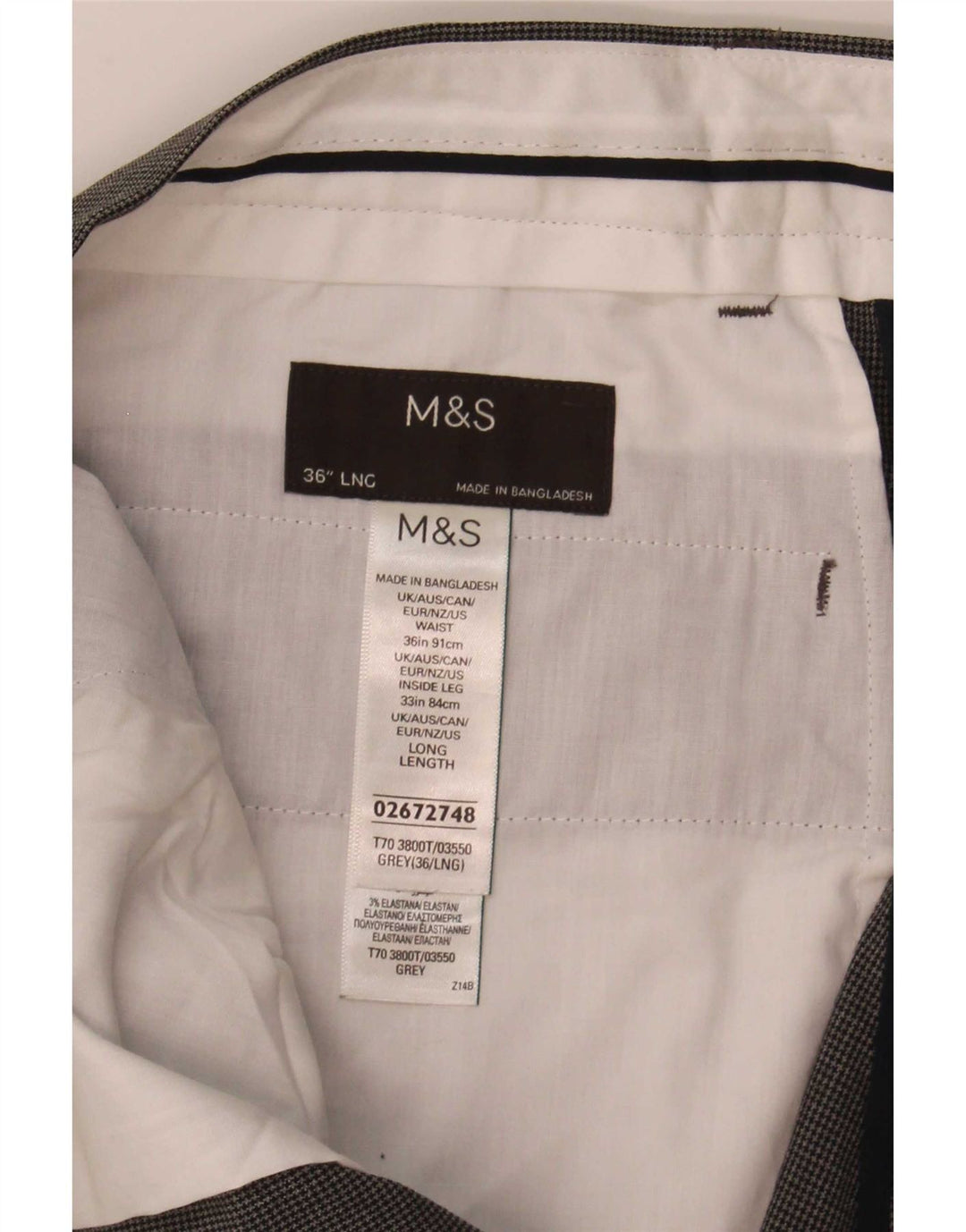 Marks & Spencer Ανδρικό Slim Suit Παντελόνι W36 L33 Γκρι