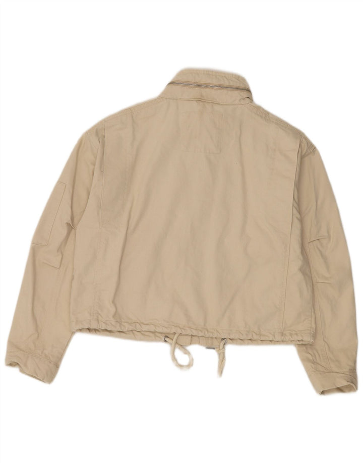 Superdry Γυναικείο Crop Oversized Utility Jacket UK 8 Small Beige βαμβακερό