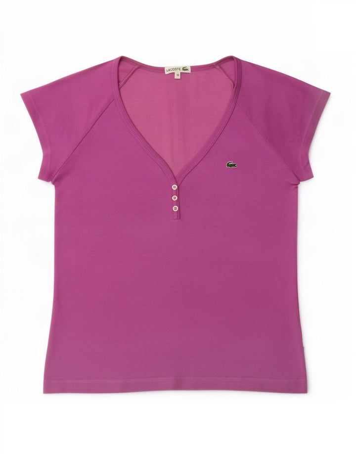 Γυναικείο T-Shirt Lacoste Top Size 38 Medium Purple Βαμβακερό