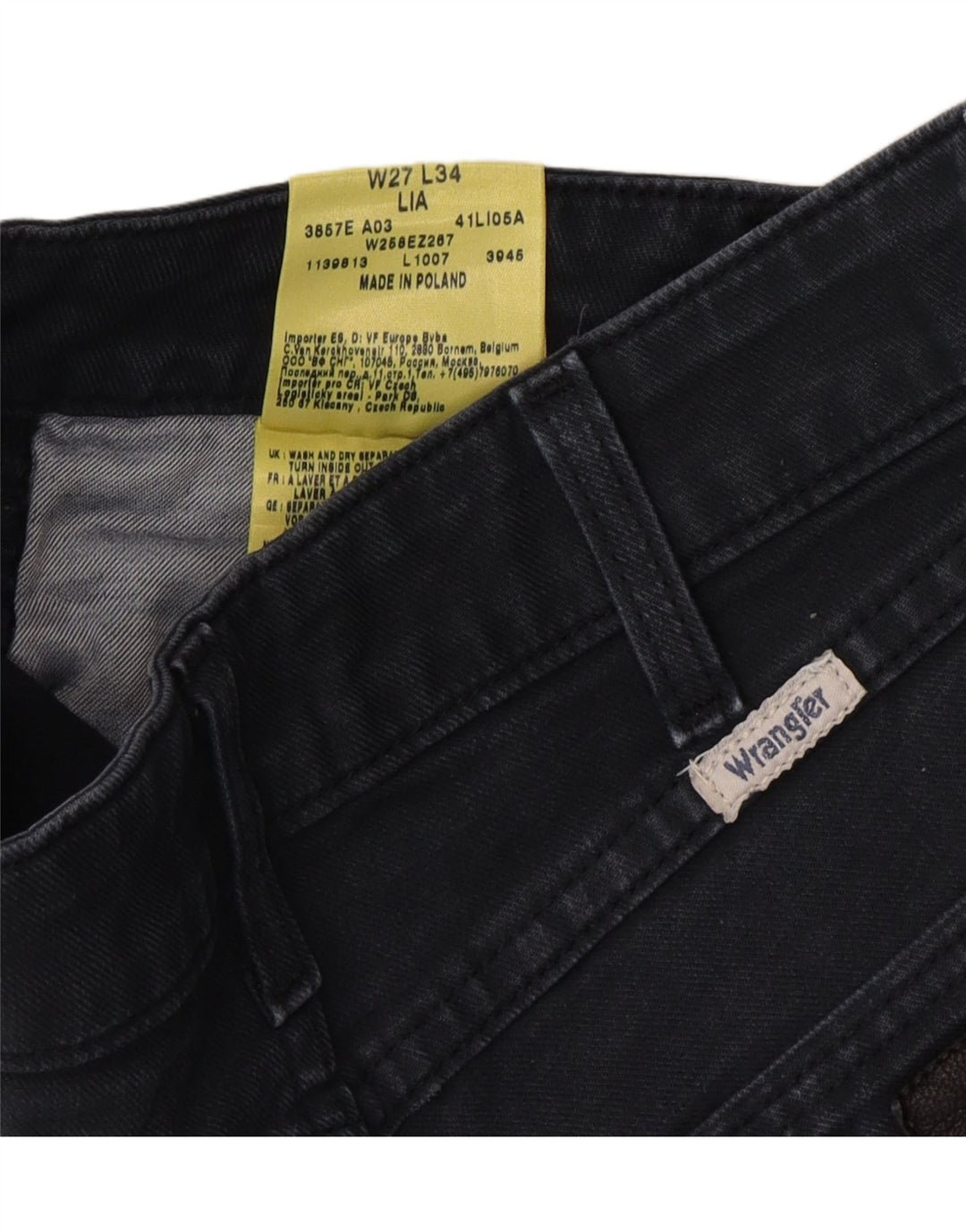 WRANGLER Womens Lia Slim Jeans W27 L34 Grey Cotton