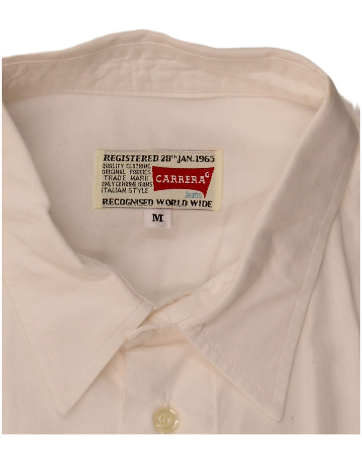 CARRERA Mens Short Sleeve Shirt Medium White