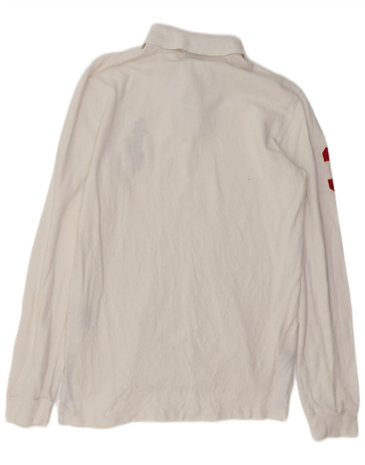 POLO RALPH LAUREN Ανδρικό μακρυμάνικο πουκάμισο πόλο με προσαρμοσμένη εφαρμογή, μικρό λευκό