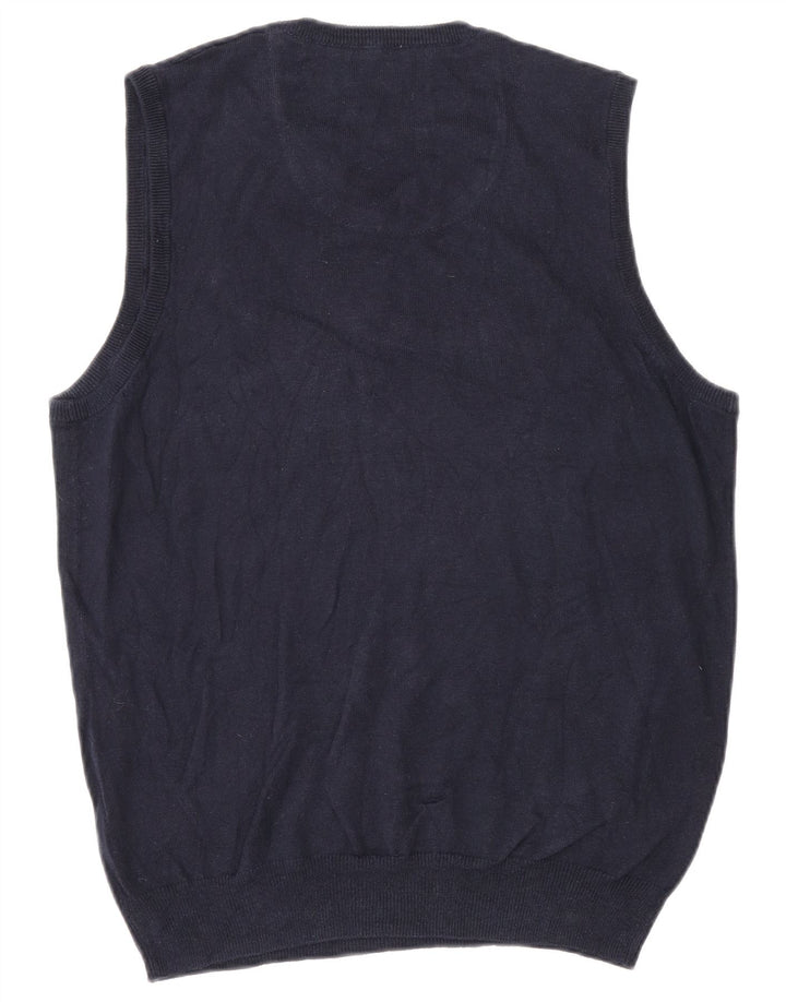 Vintage ανδρικό γιλέκο Tank Top Μικρό Navy Blue βαμβακερό