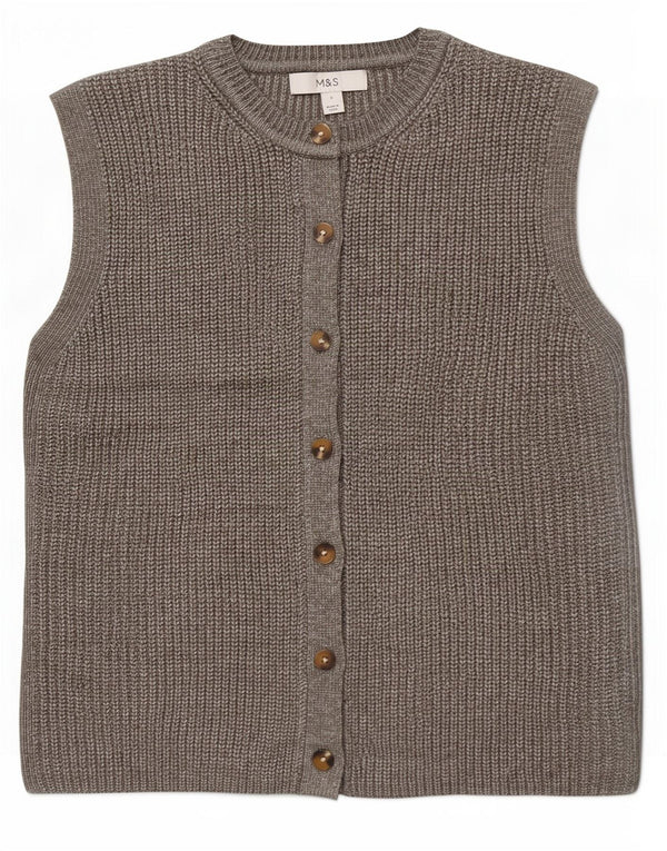 Marks & Spencer Γυναικείο Αμάνικο πουλόβερ UK 10 Small Grey