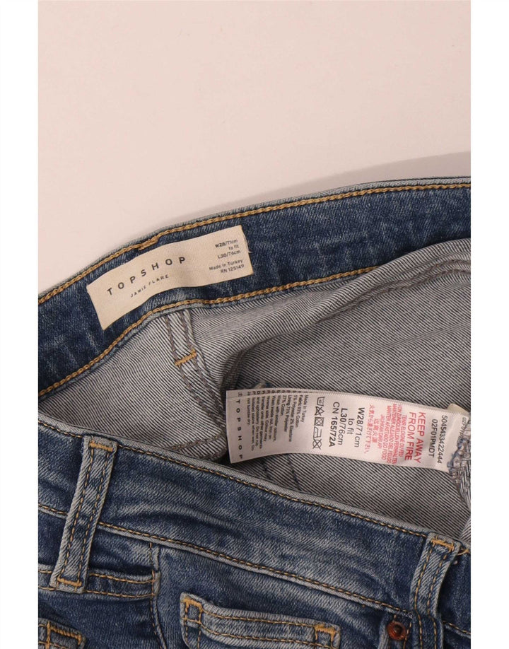 Topshop Γυναικείο Τζιν Jamie Flared W28 L30 Μπλε βαμβακερό