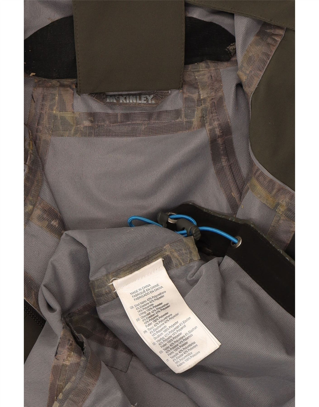 Ανδρικό μπουφάν βροχής με κουκούλα MC Kinley UK 38 Medium Khaki Polyethylene