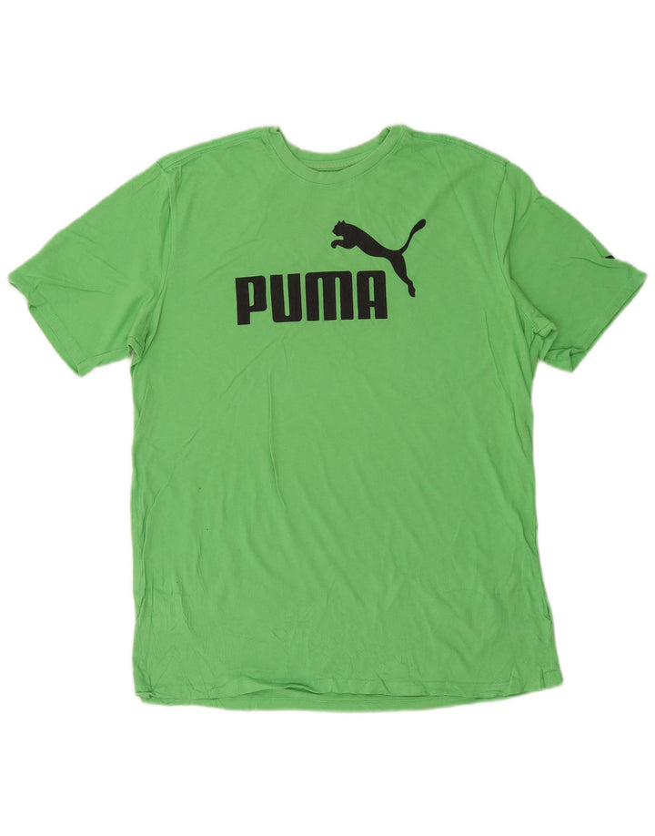 Ανδρικό γραφικό μπλουζάκι Puma Top Μεσαίο πράσινο