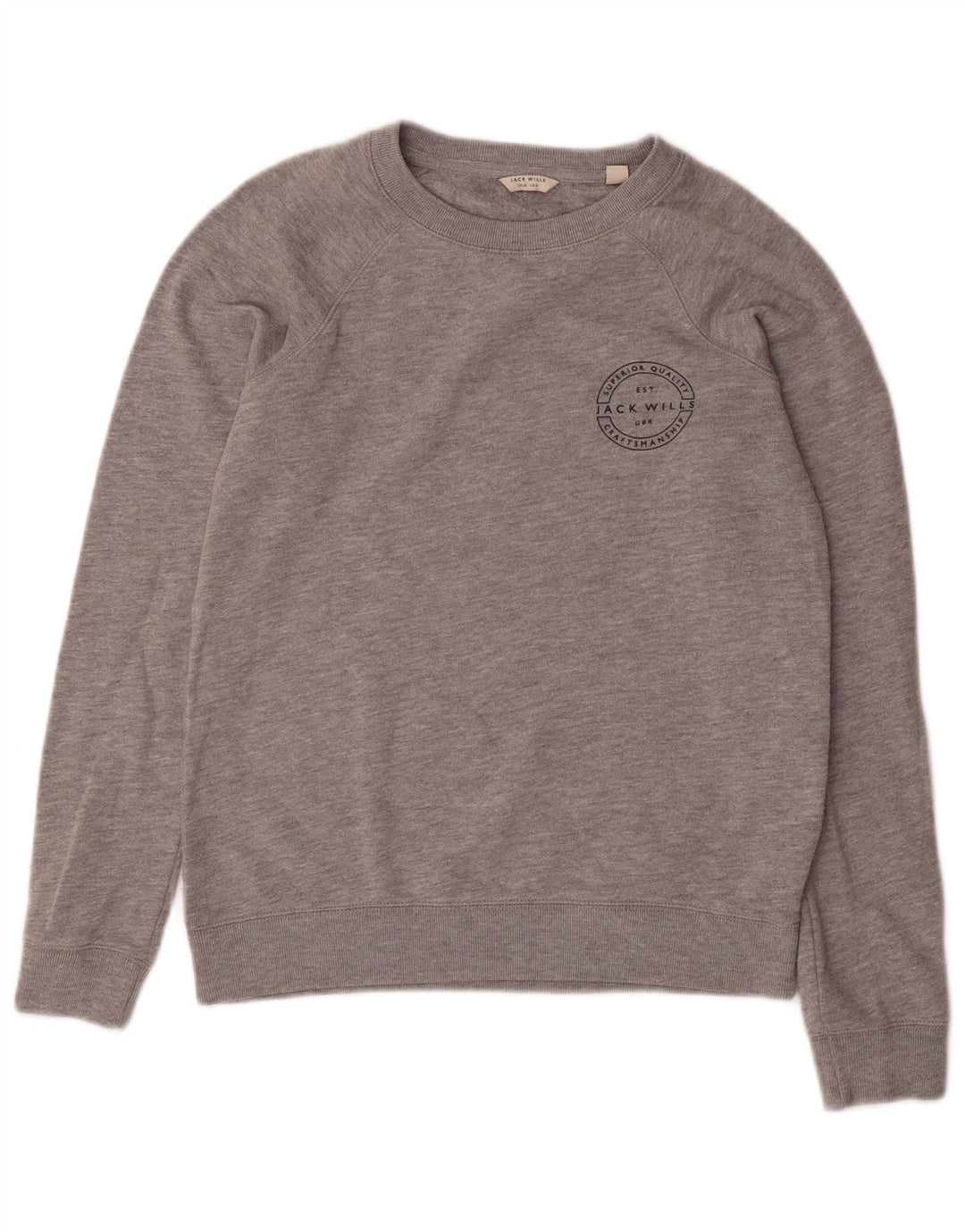 JACK WILLS Γυναικεία φούτερ Jumper UK 10 Small Grey Flecked Cotton