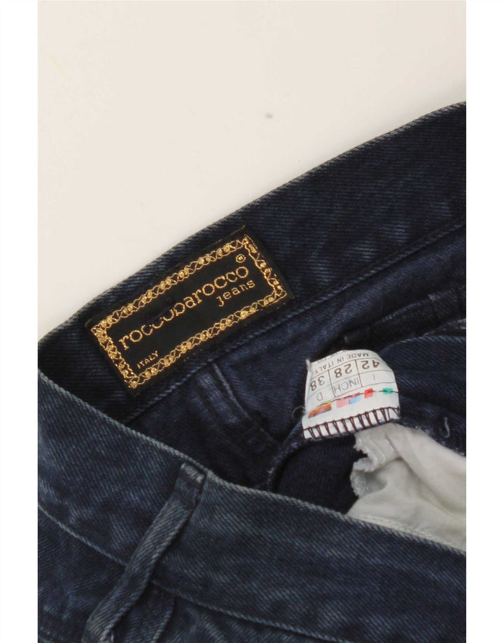 Roccobarocco Γυναικεία Crop Straight Jeans IT 42 Medium W28 L25 Navy Blue