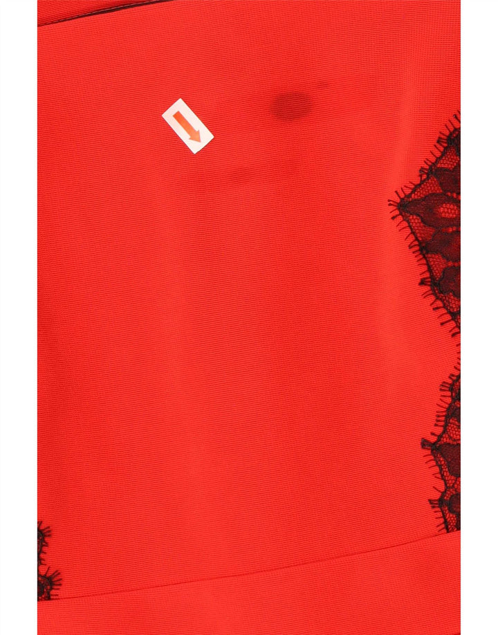Marks & Spencer Γυναικείο φόρεμα με θήκη UK 12 Medium Red Floral Polyester