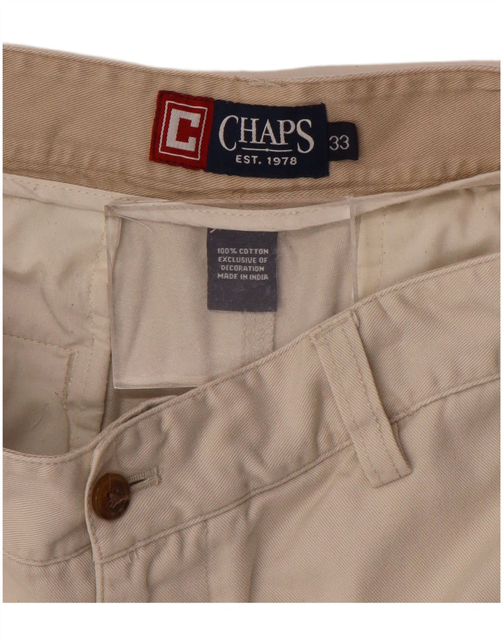 CHAPS Ανδρικό σορτς Chino W33 Βαμβακερό μεσαίο μπεζ